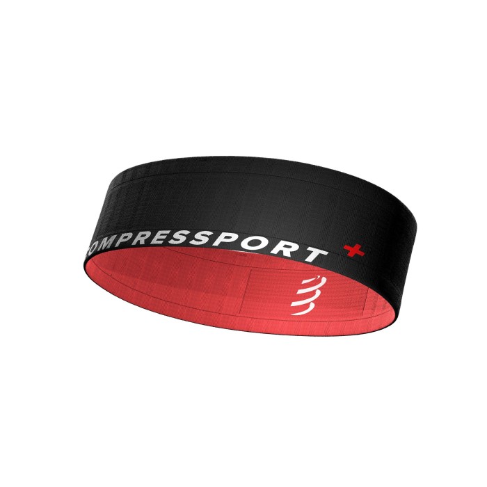 Compressport diržas Free Belt, Black/Coral, XS/S