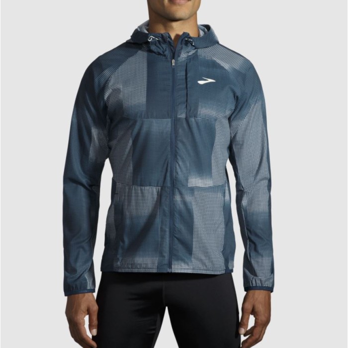 Brooks striukė Canopy Jacket M-M indigo rush/altitude print