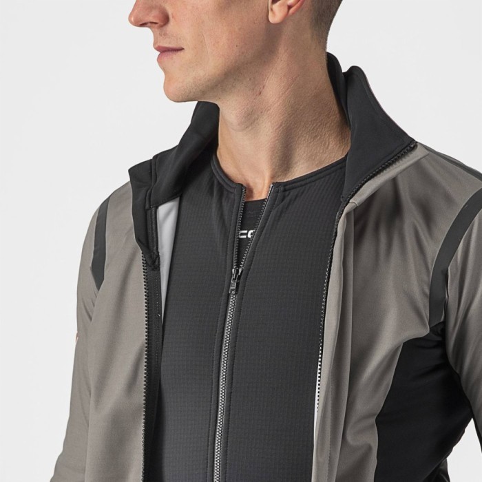 Castelli striukė Alpha RoS 2 Jacket M-M nikel grey/black reflex