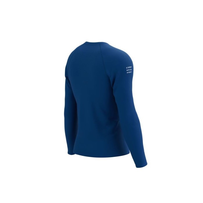 Compressport marškinėliai Training LS M-S estate blue