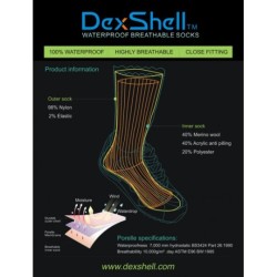 DexShell kojinės Thermlite socks 47-49 black