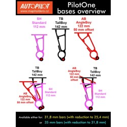 AutoPilot žemėlapio staliukas dviračiui PilotOne TB35 pink