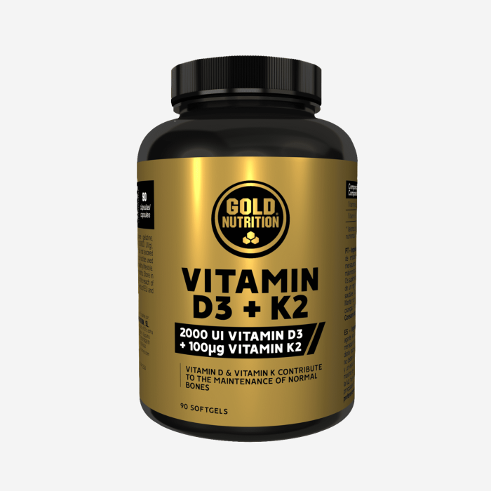 GOLD NUTRITION VITAMIN D3+K2 vitaminai GOLD NUTRITION VITAMIN D3+K2 vitaminai