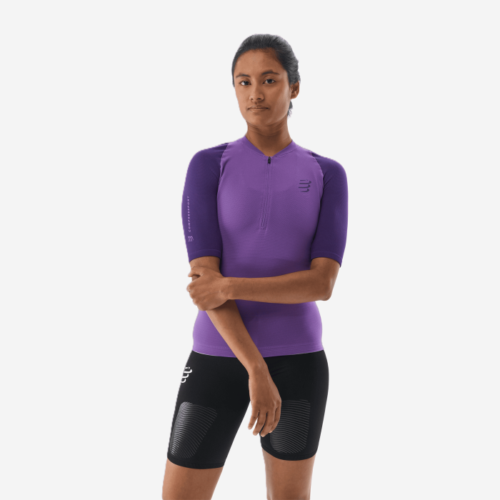 COMPRESSPORT TRAIL RACING POSTURAL SS moteriški bėgimo marškinėliai